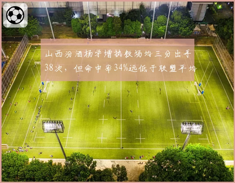 山西汾酒杨学增执教场均三分出手38次，但命中率34%远低于联盟平均