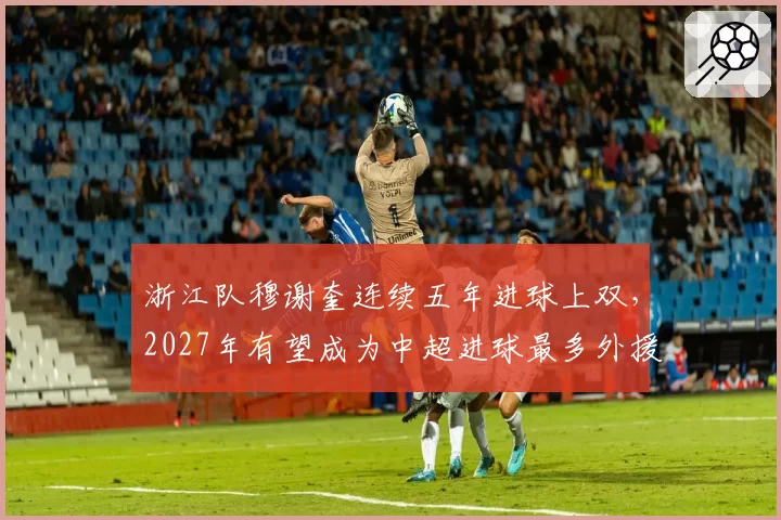 浙江队穆谢奎连续五年进球上双，2027年有望成为中超进球最多外援